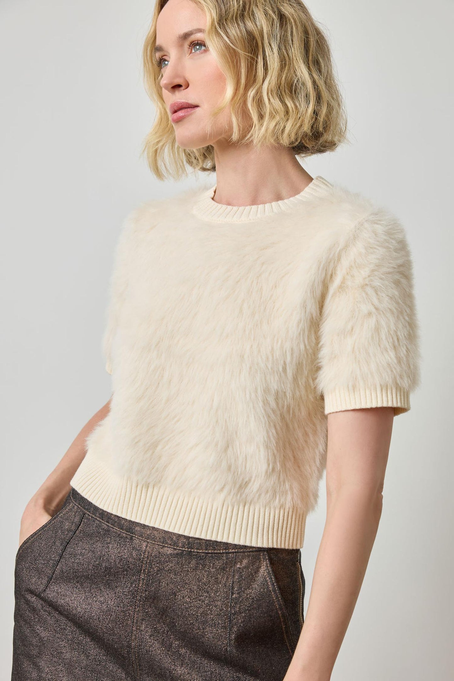 S/S Brushed Crewneck