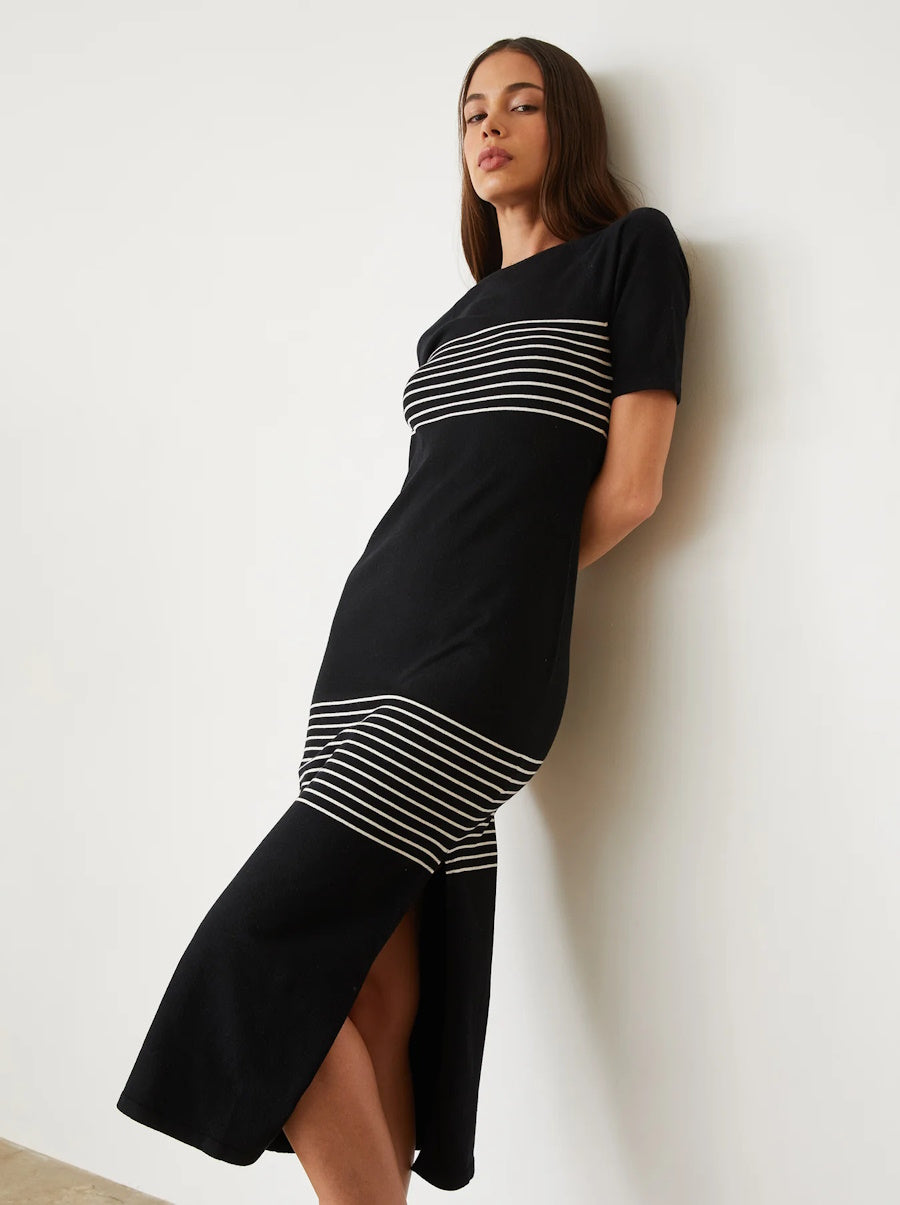 Light Soft Knit Stripe Dress