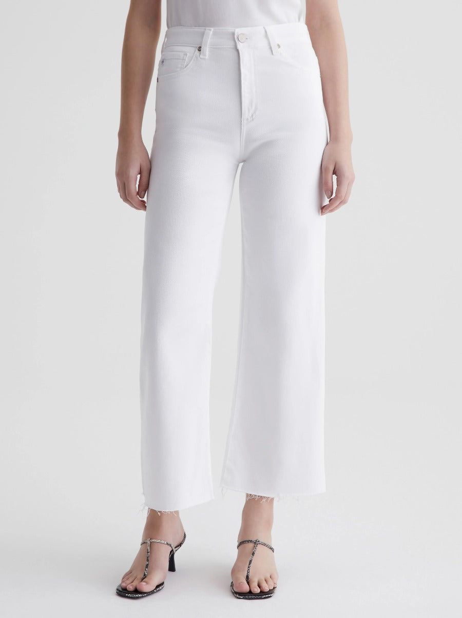 Saige Wide Leg Crop in Modern White