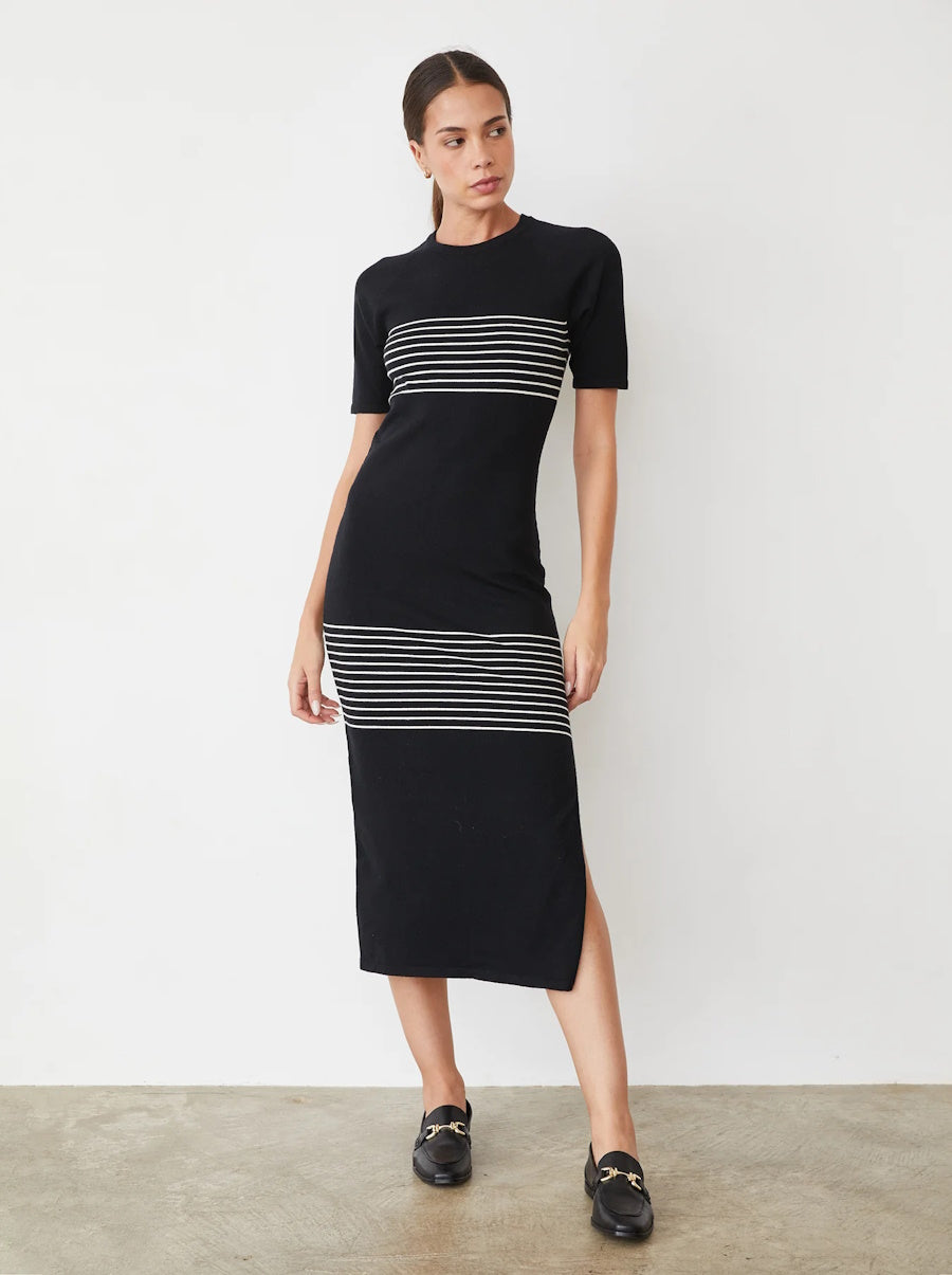 Light Soft Knit Stripe Dress