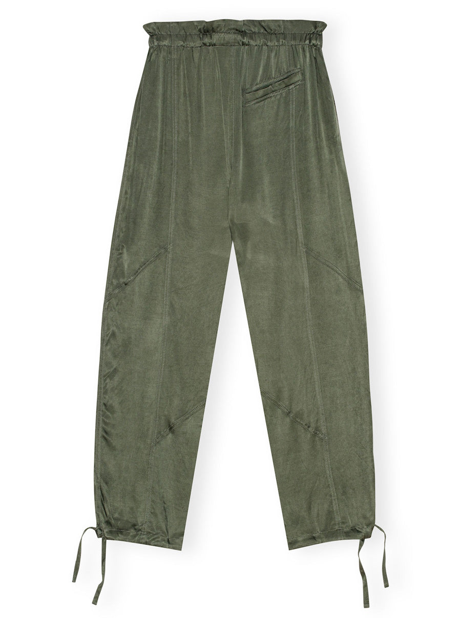 Washed Satin Elasticated Waist Pants