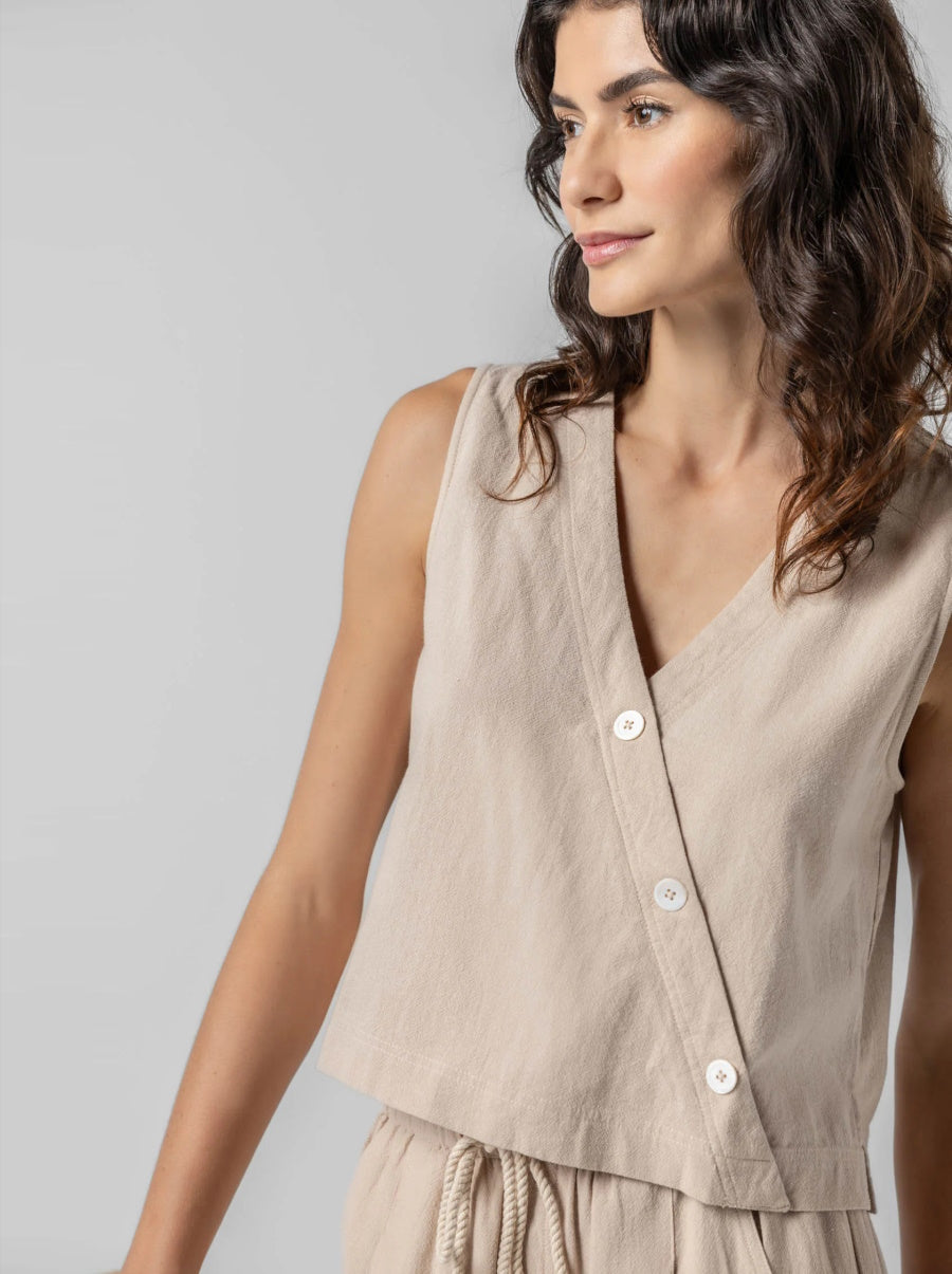 Cross Front Sleeveless Top