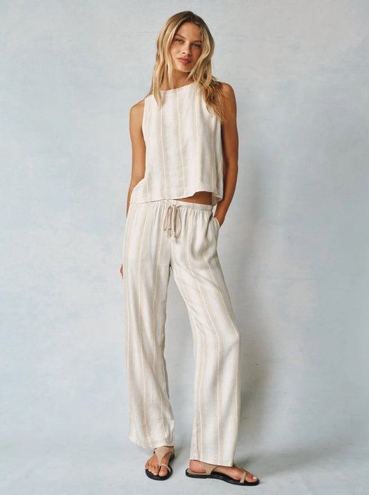 Wide Leg Pant With Drawcord