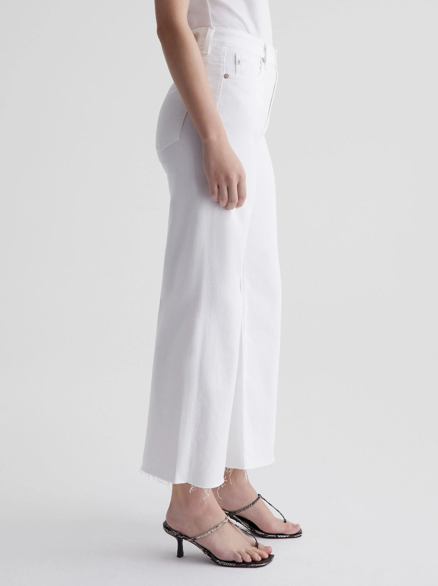 Saige Wide Leg Crop in Modern White