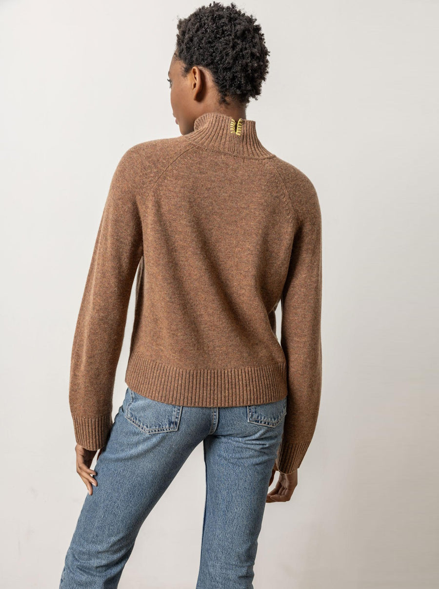 Full Sleeve Turtleneck Sweater in Acorn