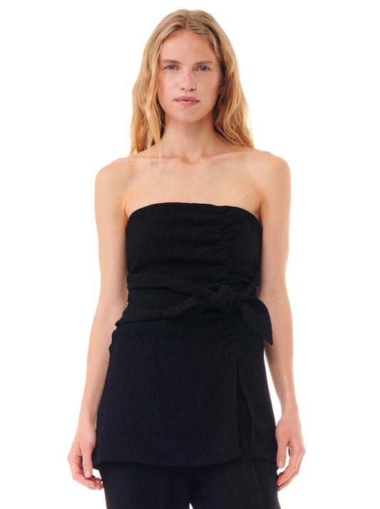 Strapless Stretch-Crepe Top