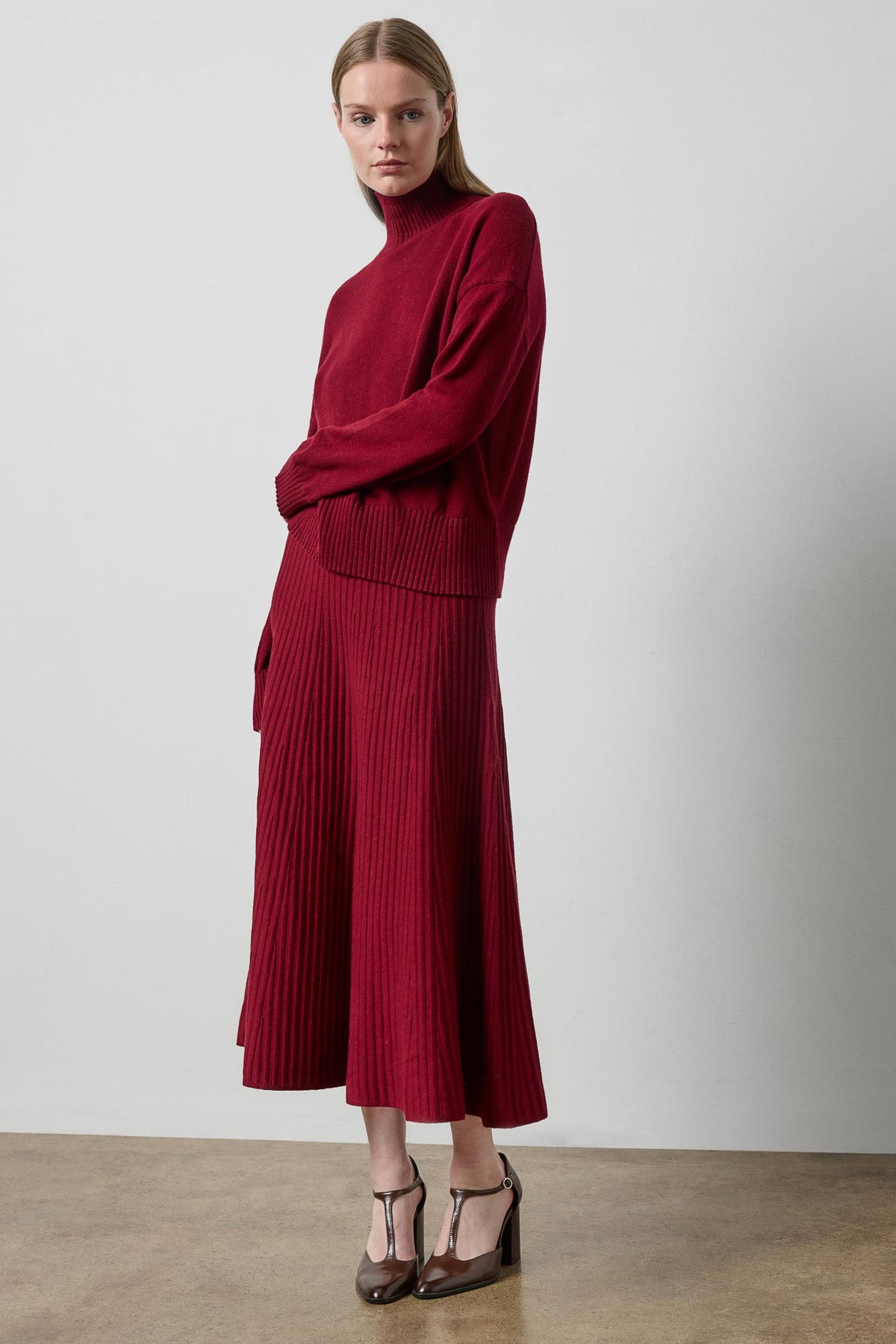 Flared Knit Skirt
