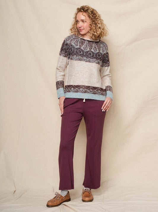 Reverse Jacquard Pullover Sweater