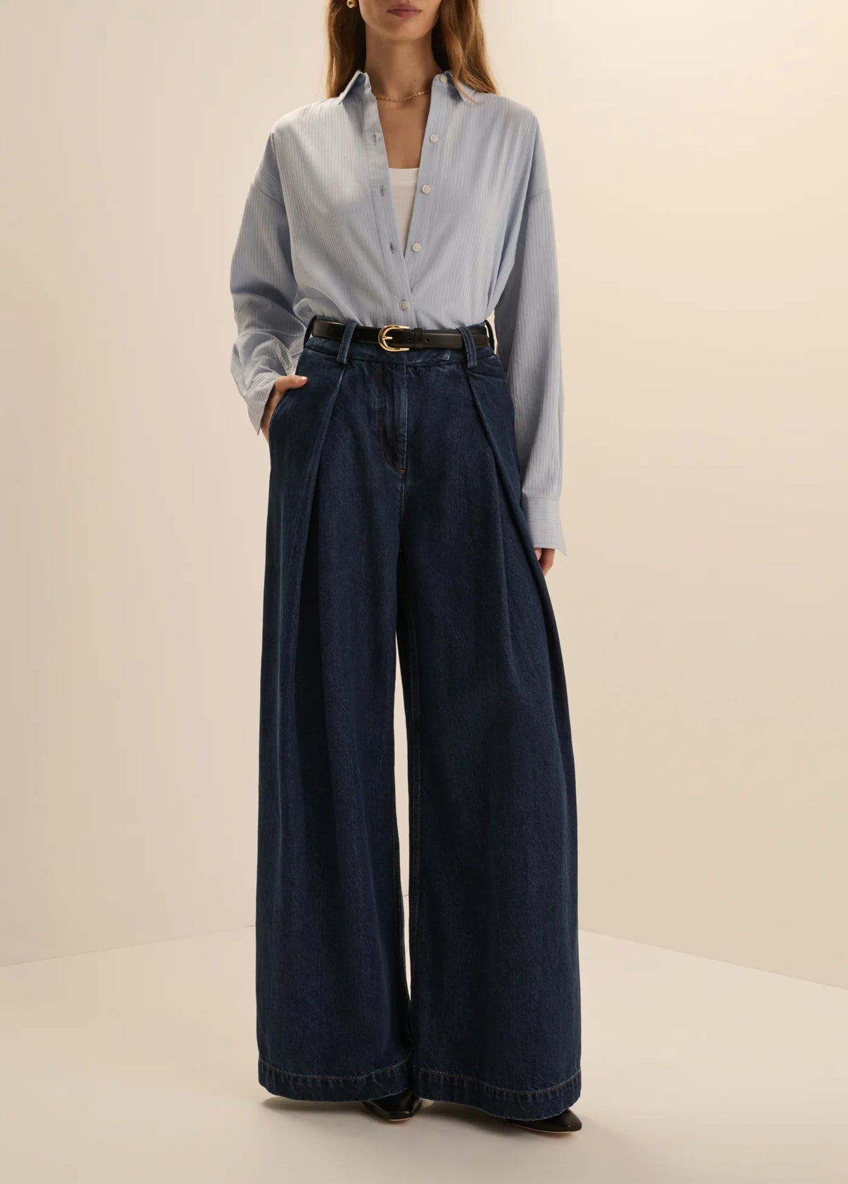 Denim Pleats For Days