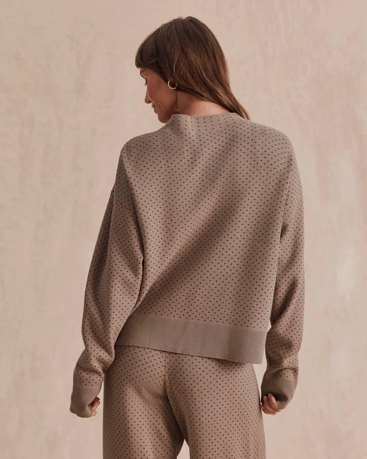 Libby Polka Dot Crewneck Sweater