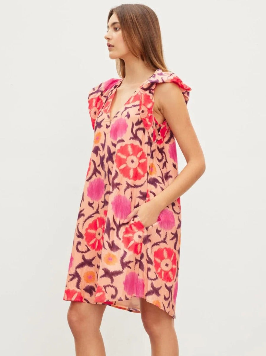 Jenna Printed Silk Cotton Voile Dress