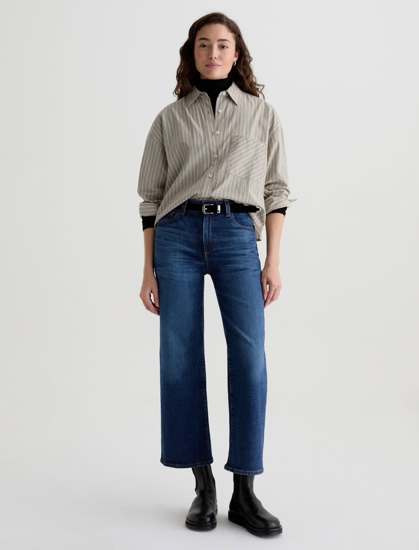Saige Wide Leg Crop in Veiled