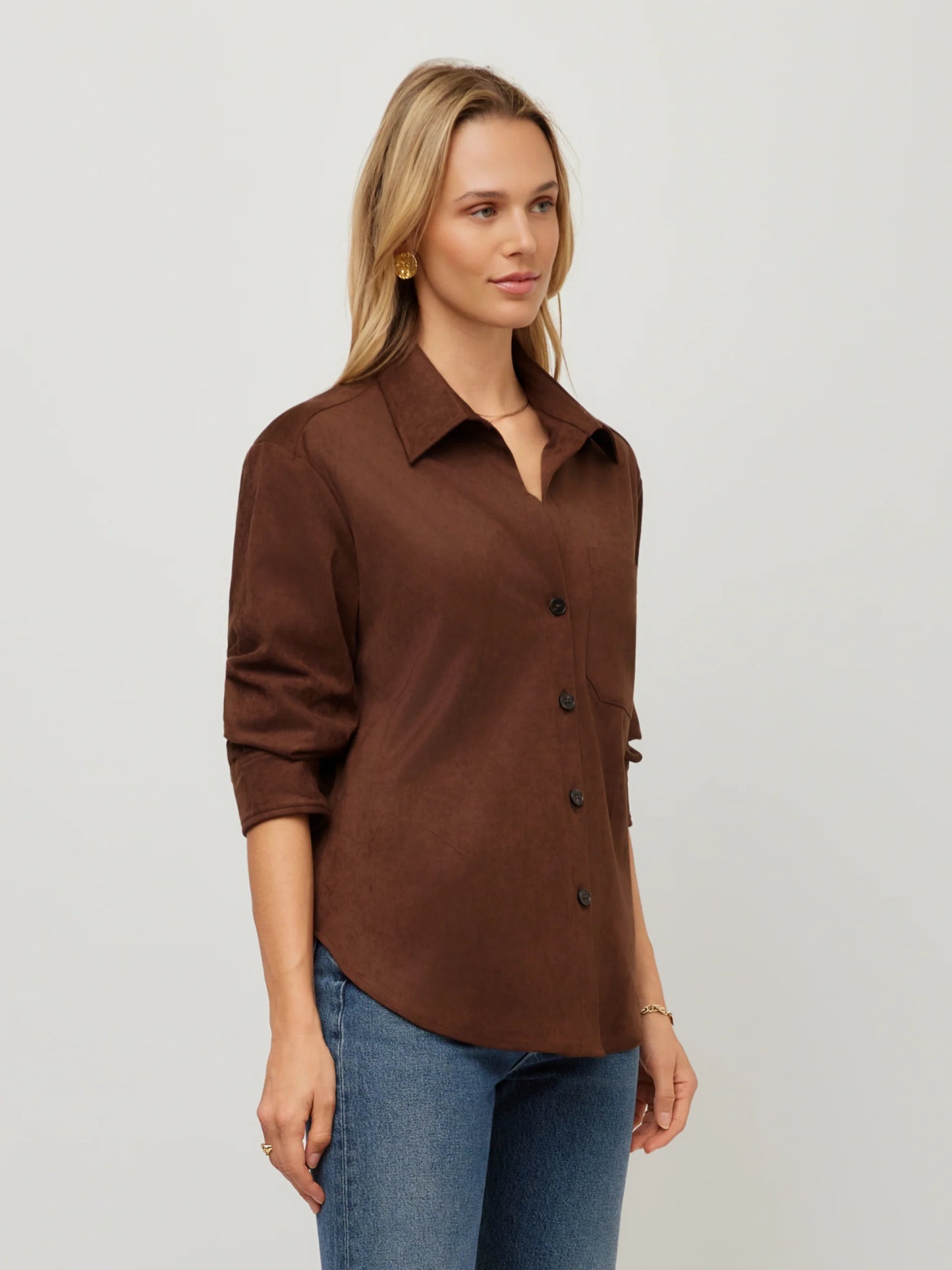 Leighton Ruched Sleeve Shirt