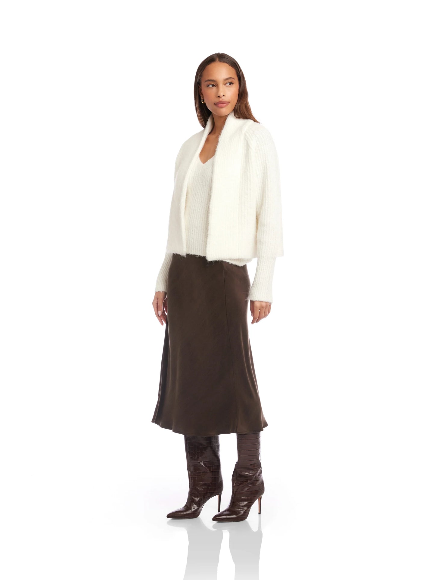 Cely Cropped Cardigan Cream