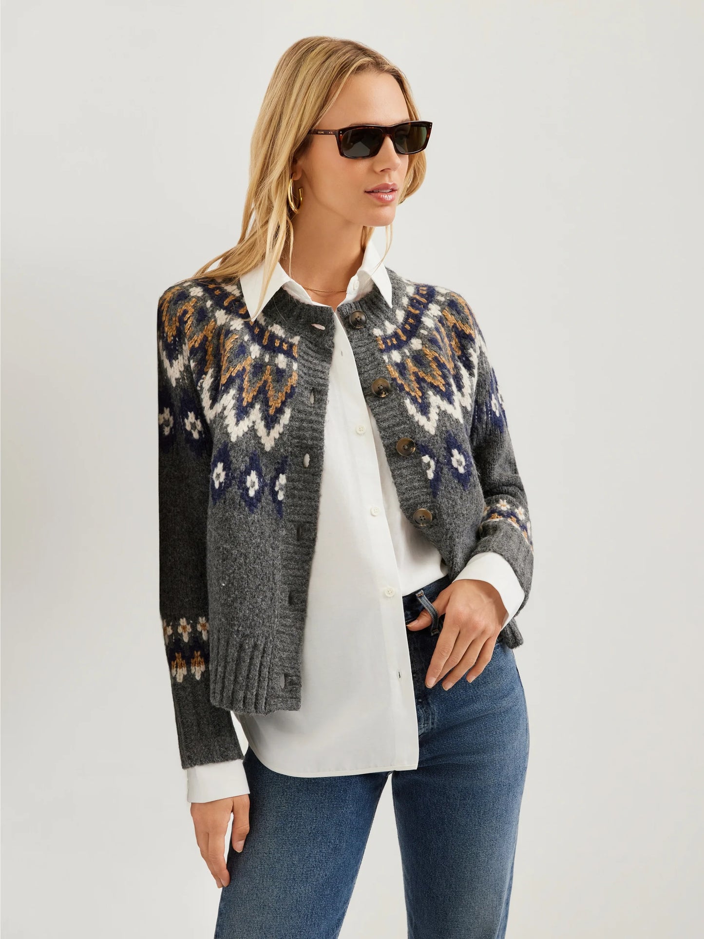 Alina Mixed Media Cardigan