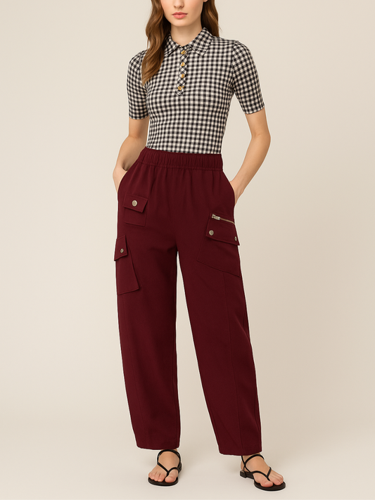 Twill Suiting Elastic Pants