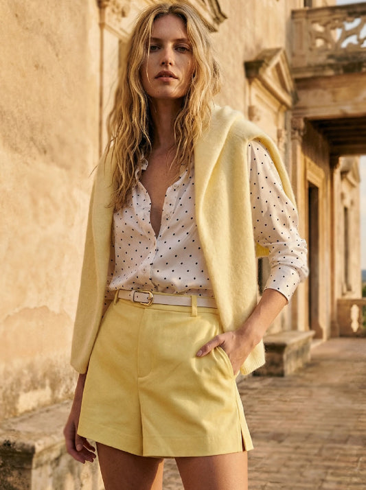 Crosby Silk Blouse in Pin Dot