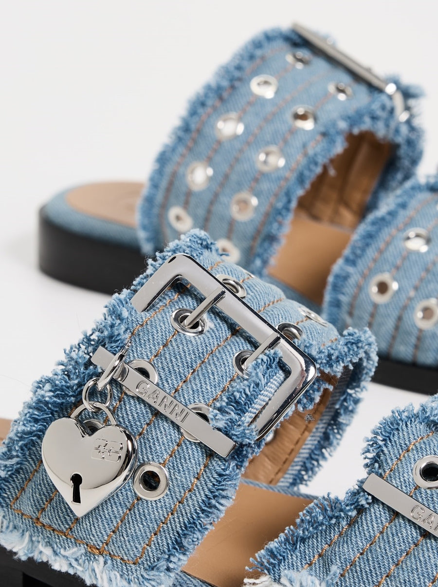 Two Strap Denim Sandal