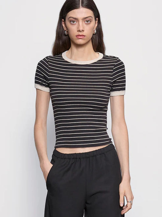 Cotton Stripe Classic S/S Tee