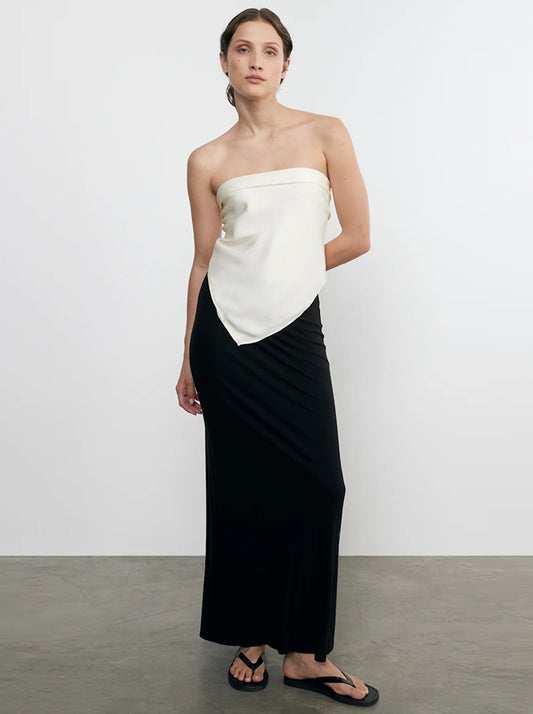 Silk Knit Bias Skirt