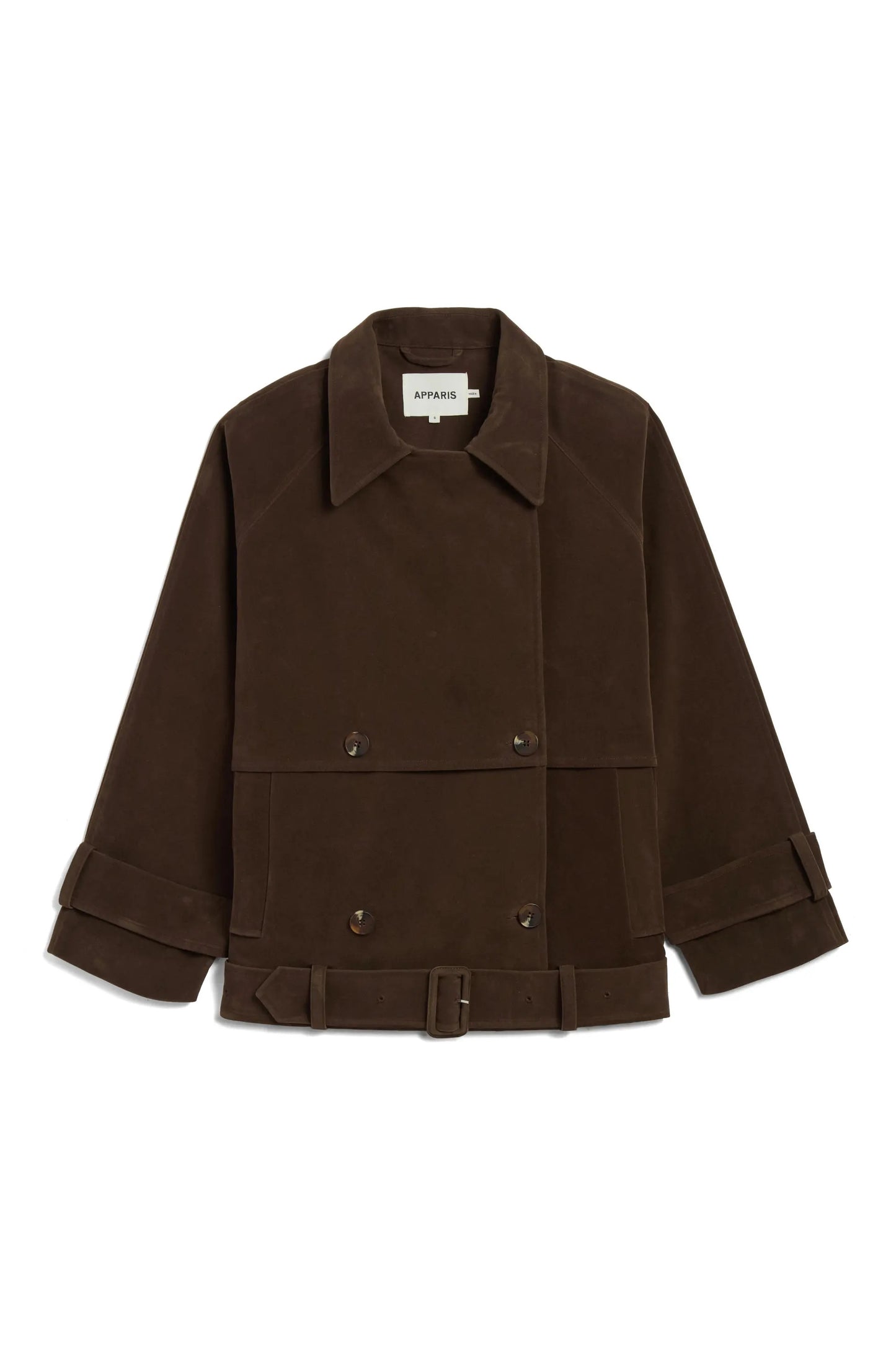 Gaia Sans Suede Short Trench Coat