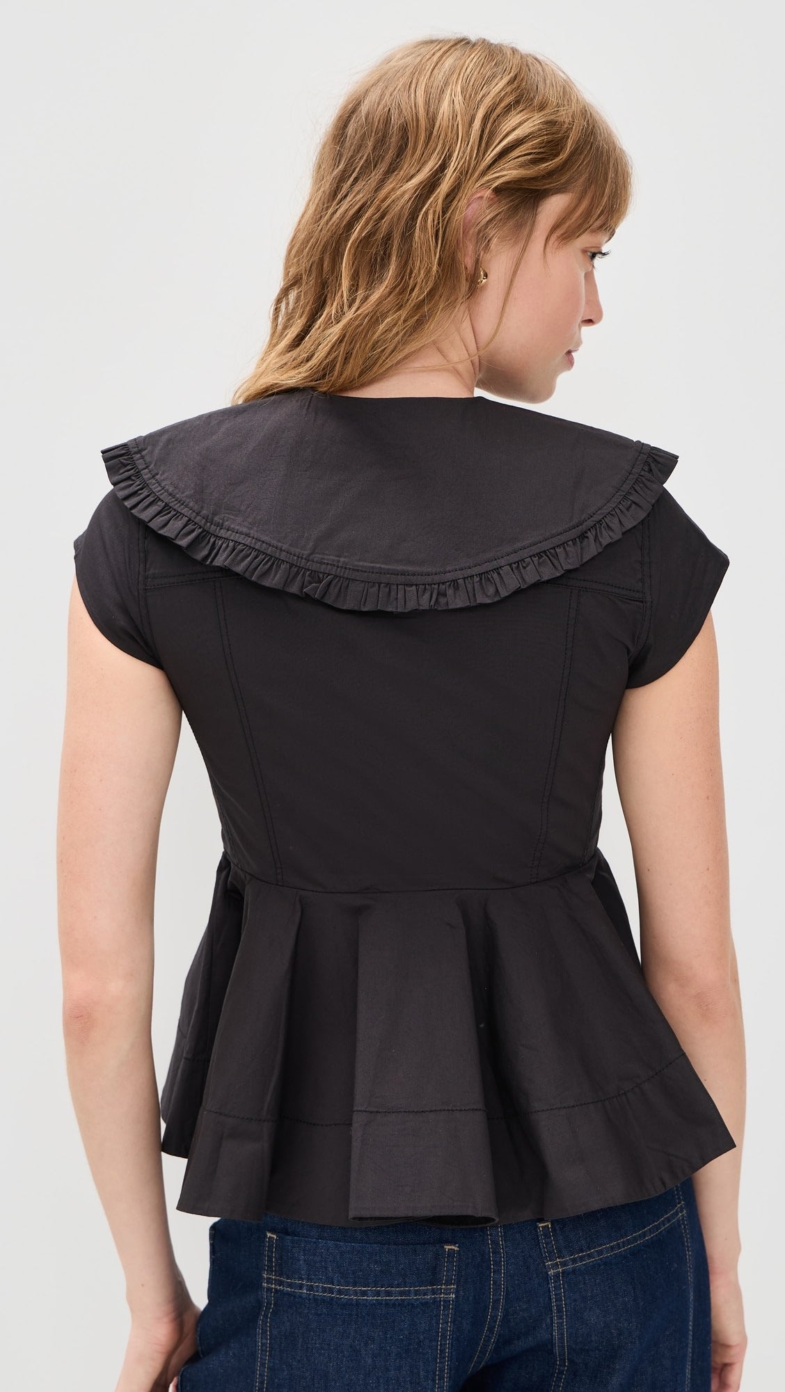 Cotton Peter Pan Collar Shirt