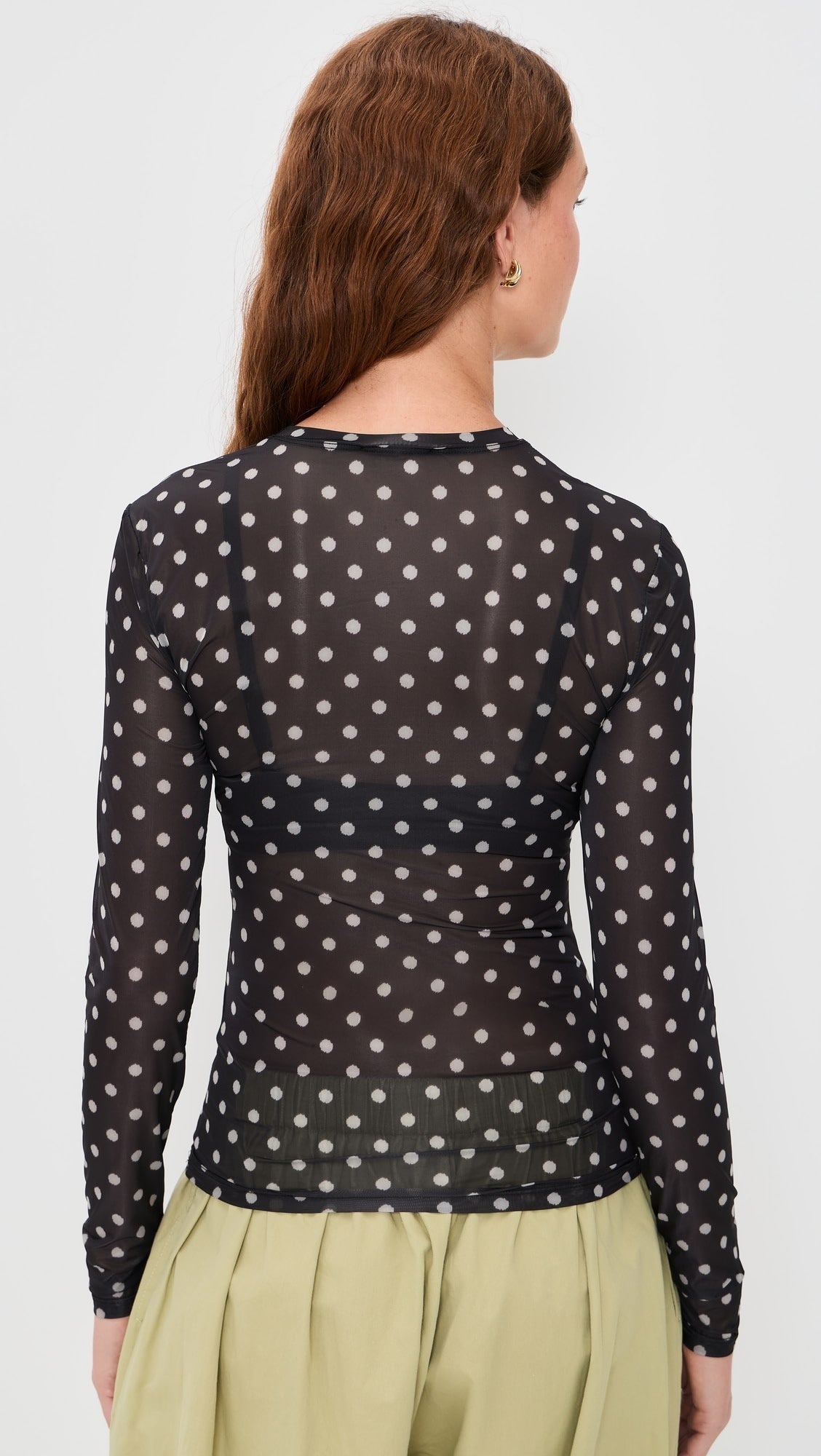 Sheer Jersey Longsleeve Dot