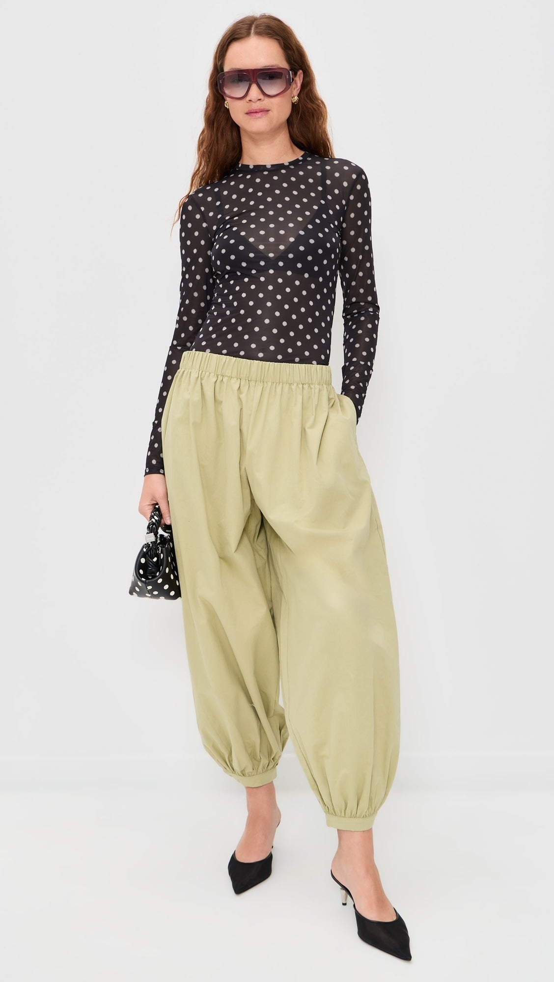 Sheer Jersey Longsleeve Dot