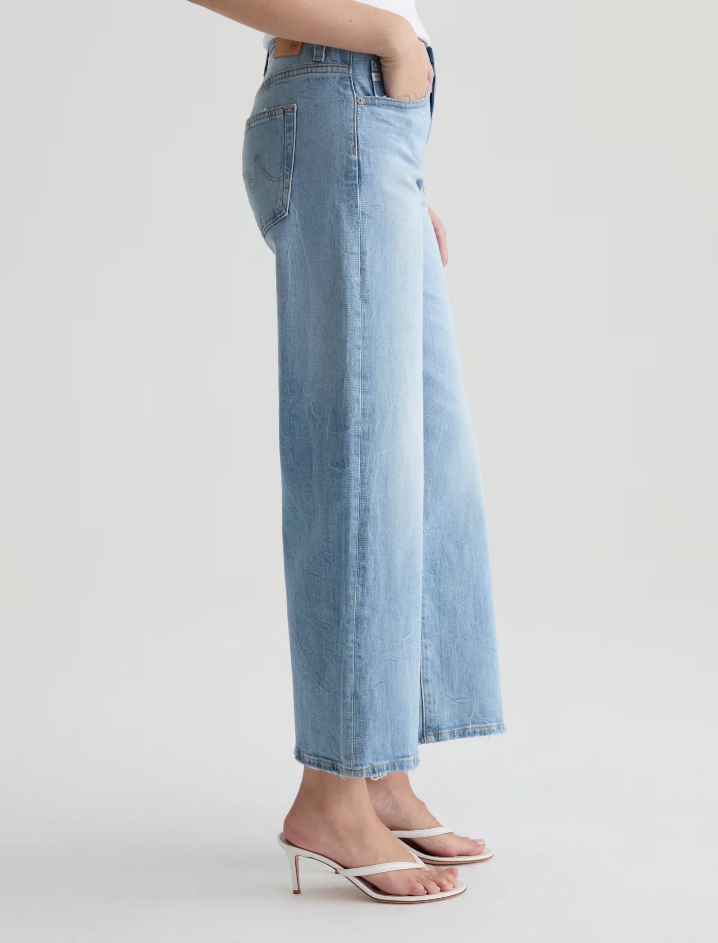 Saige Wide Leg Crop in HBKNGR