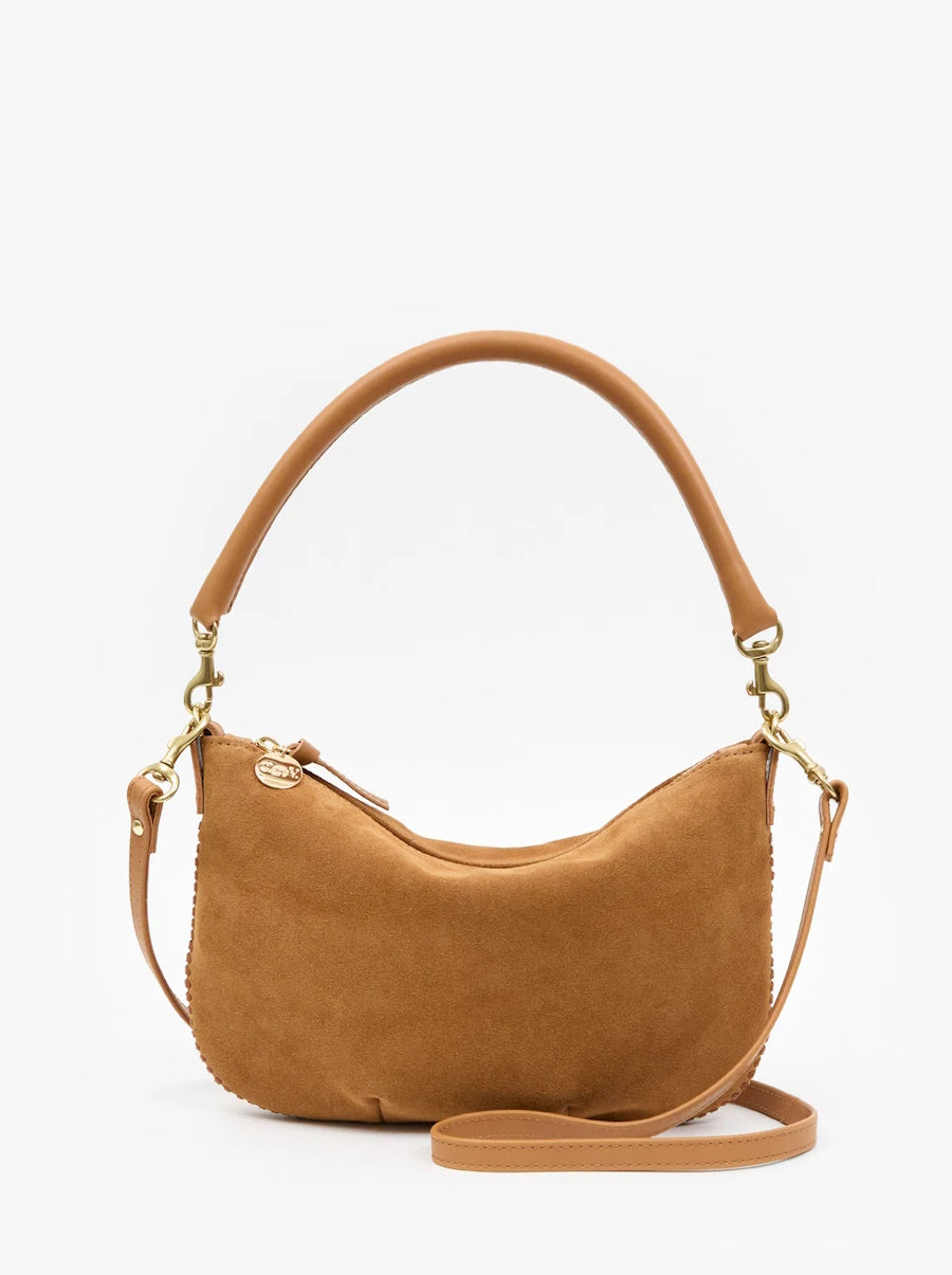 Petit Moyen Messenger in Caramel Suede