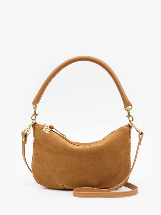 Petit Moyen Messenger in Caramel Suede