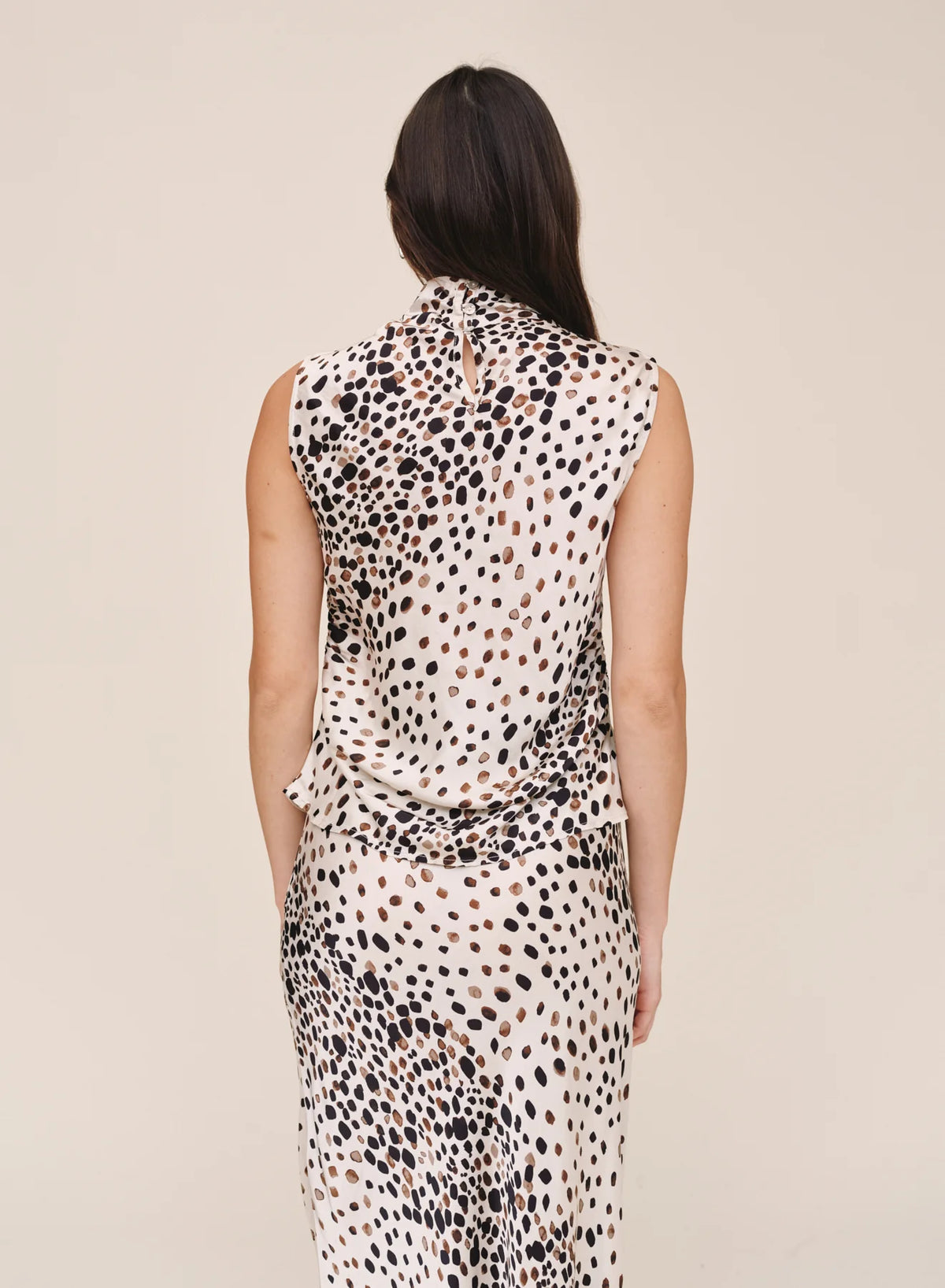 Fitted Cowl Neck Top