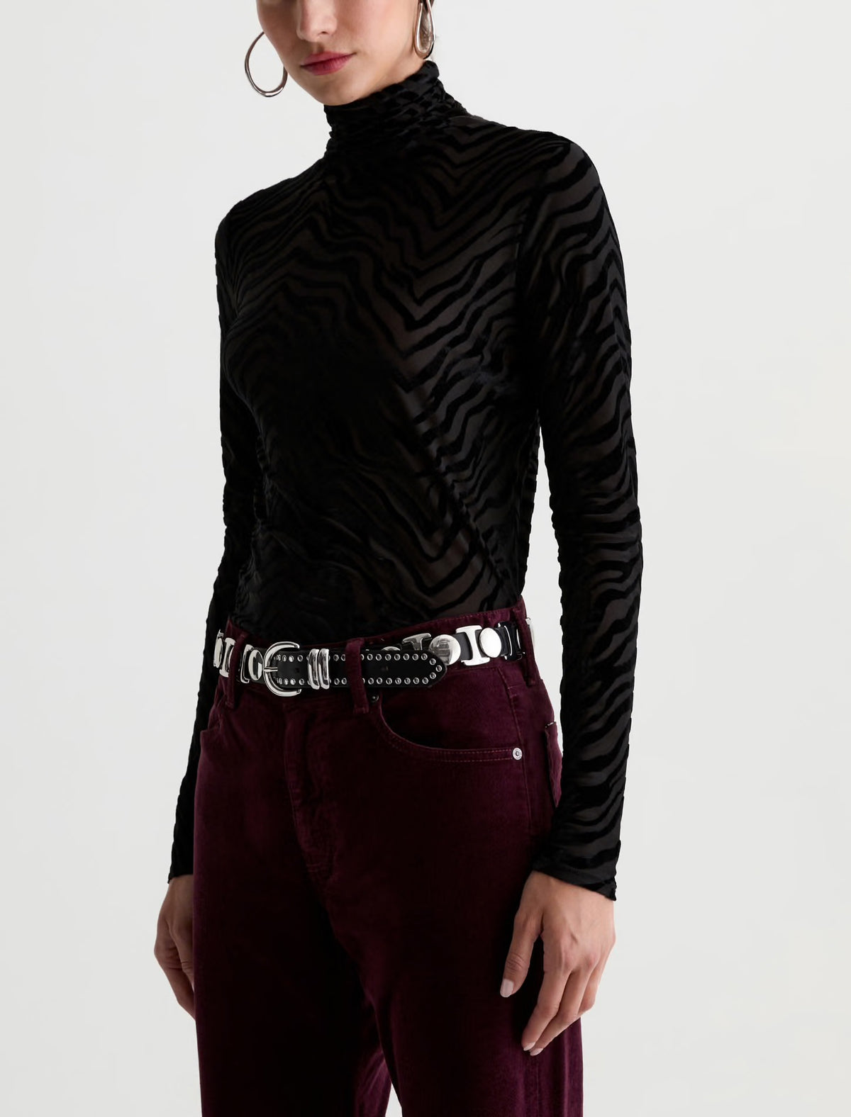 Chelsea Turtleneck in Wild Lines