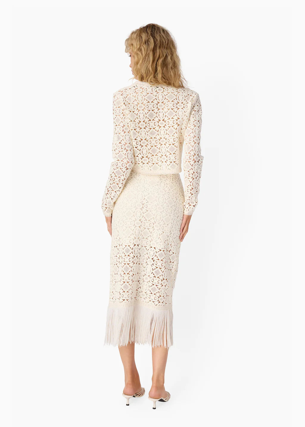 Venezia Crochet Midi Skirt