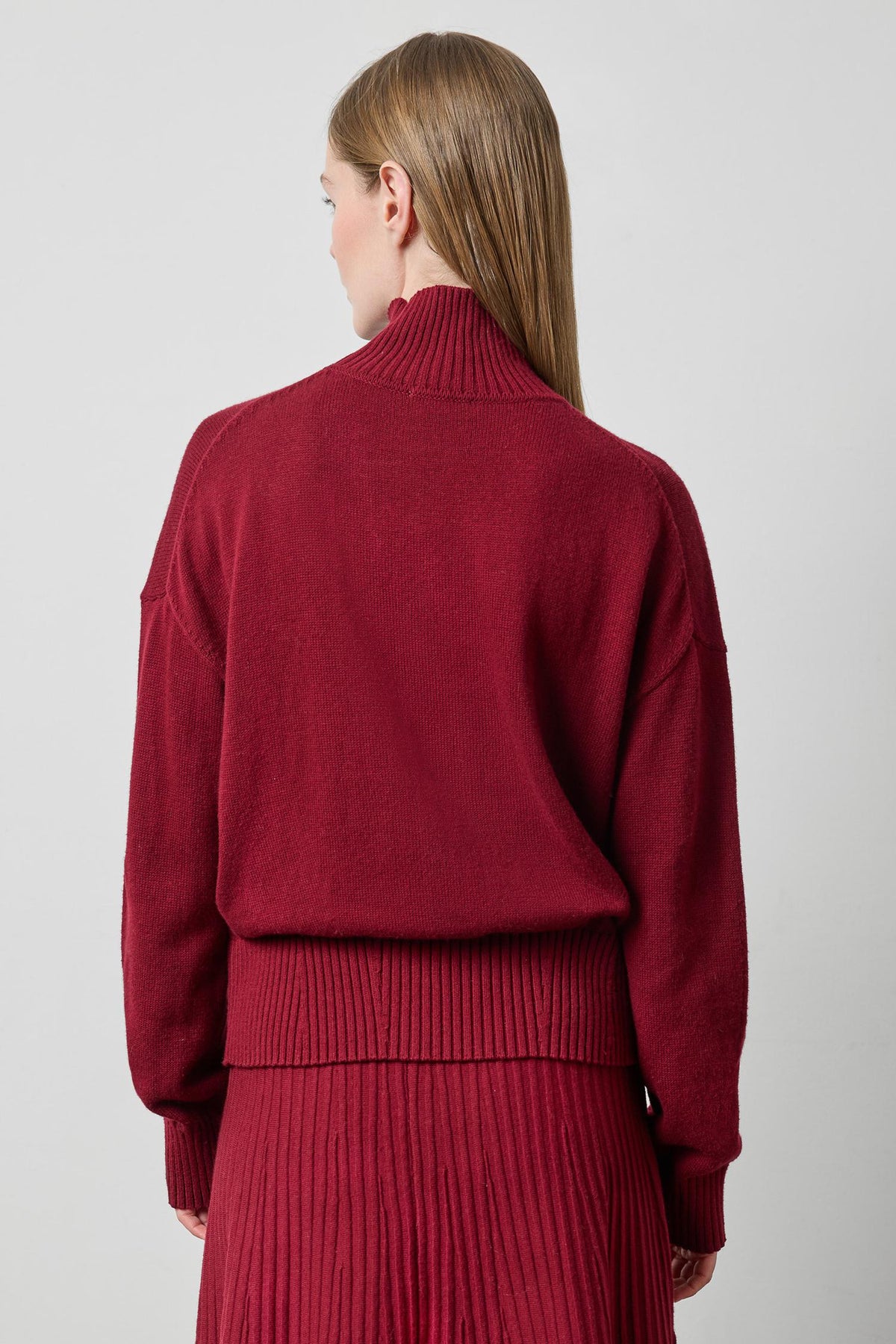 Relaxed Mock Turtleneck Sweater