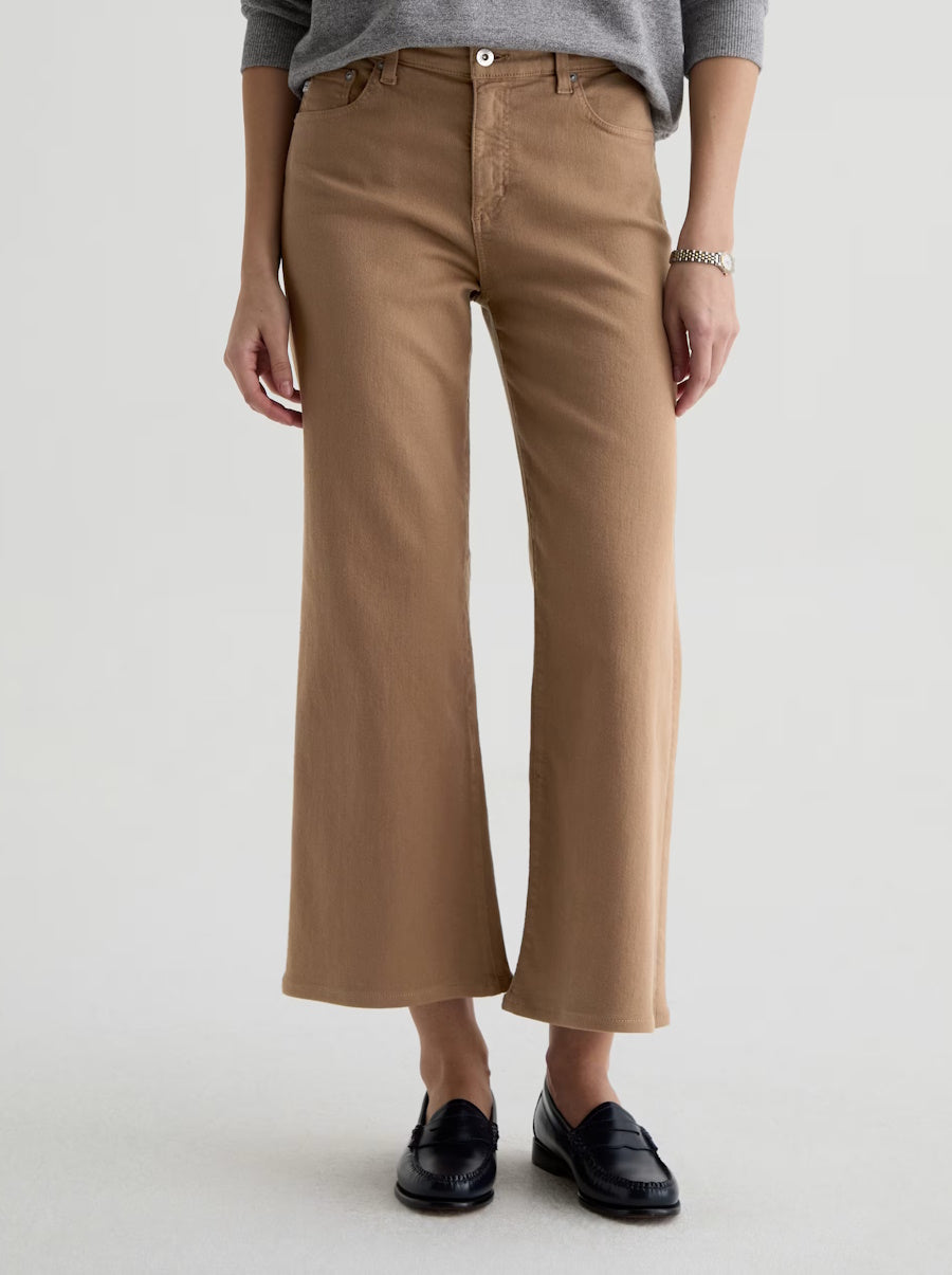 Saige Wide Leg Crop - Melange Stone