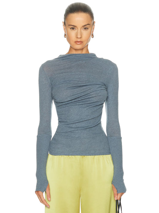 Cashmere Jersey Twist Top