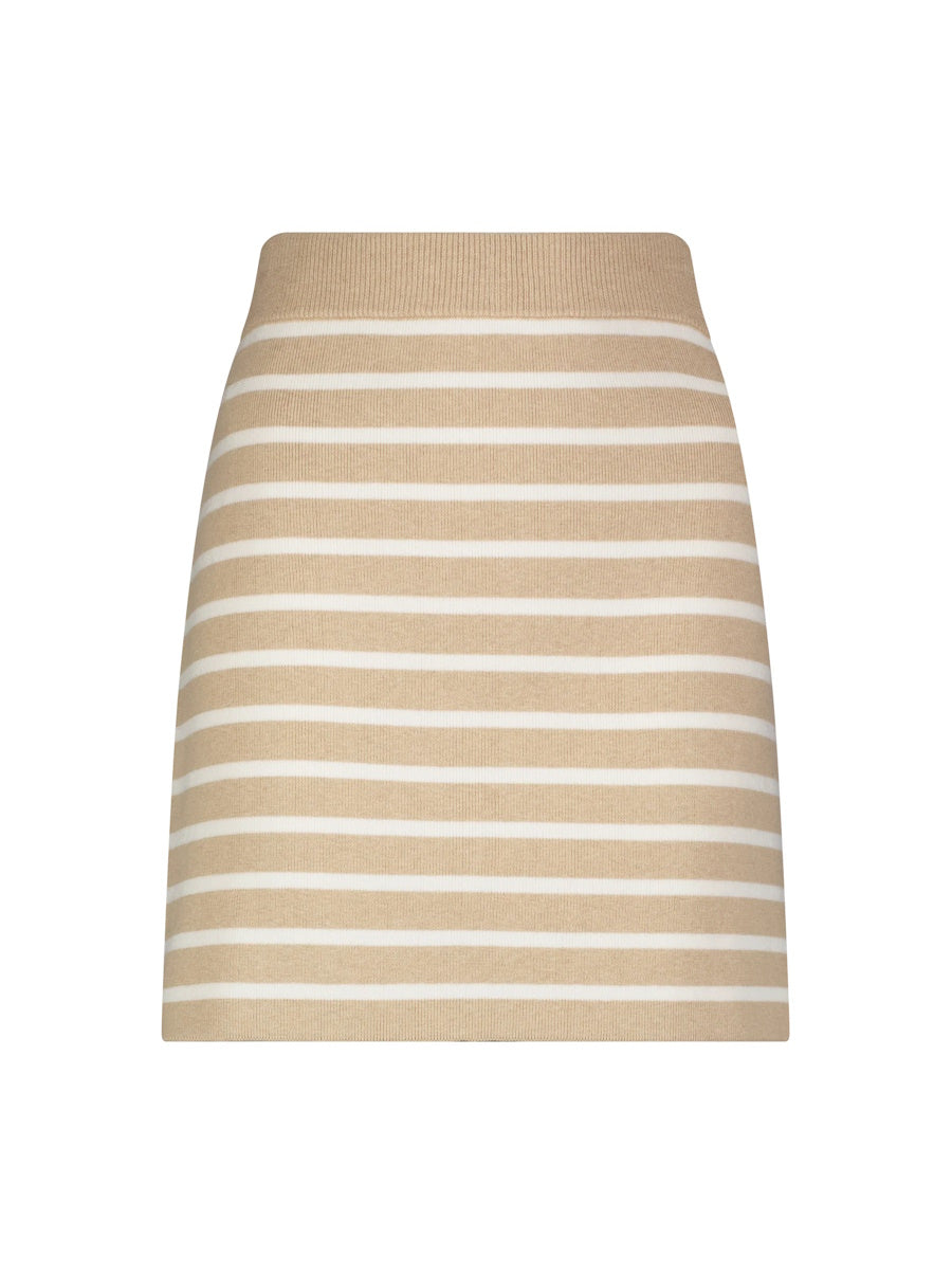 Full Needle Striped Mini Skirt