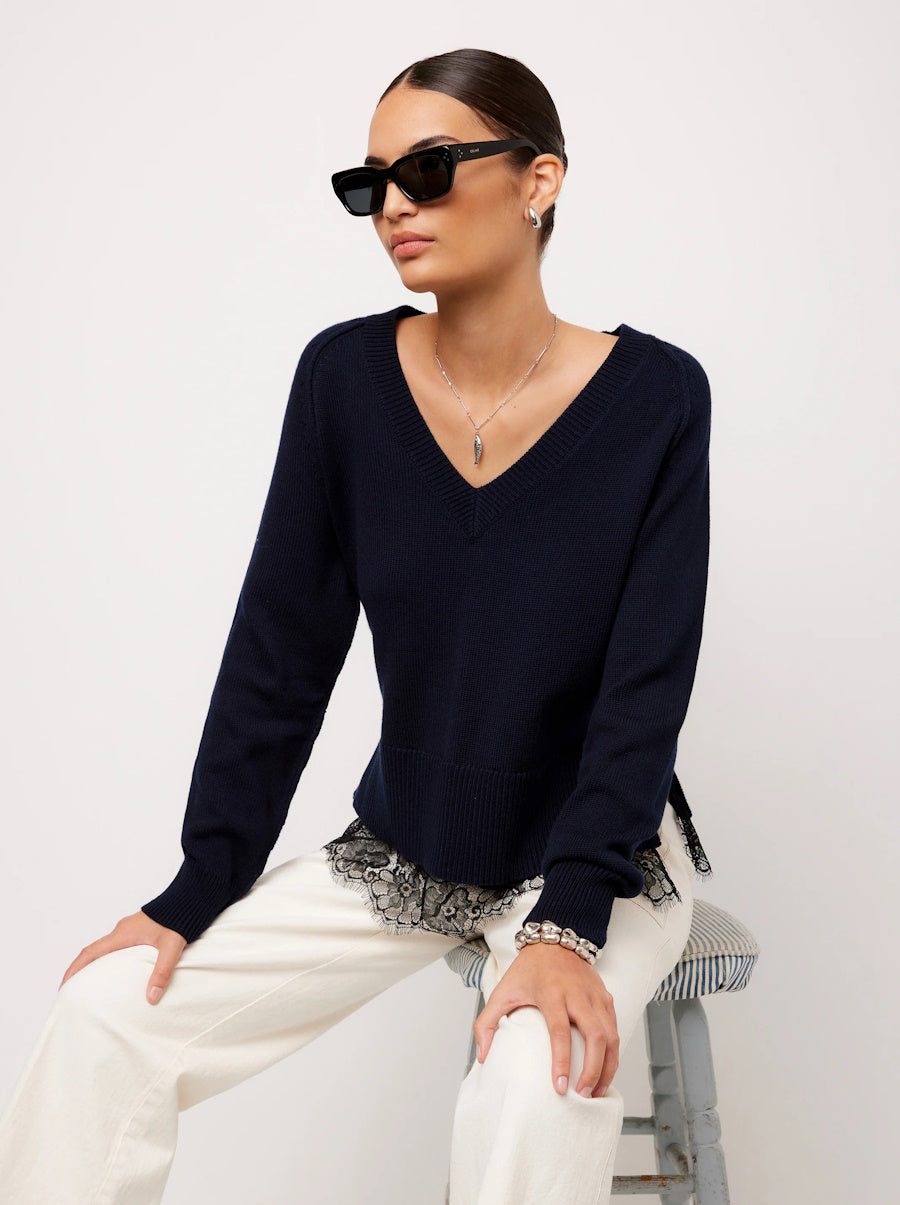 Camila Lace Layered Sweater