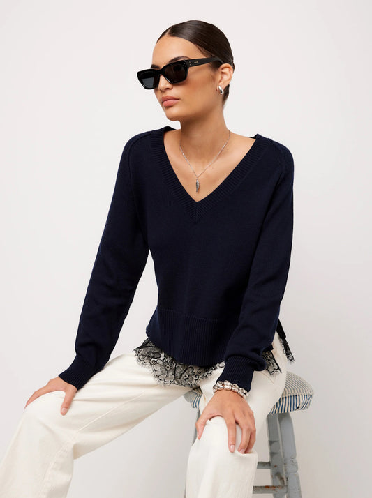 Camila Lace Layered Sweater