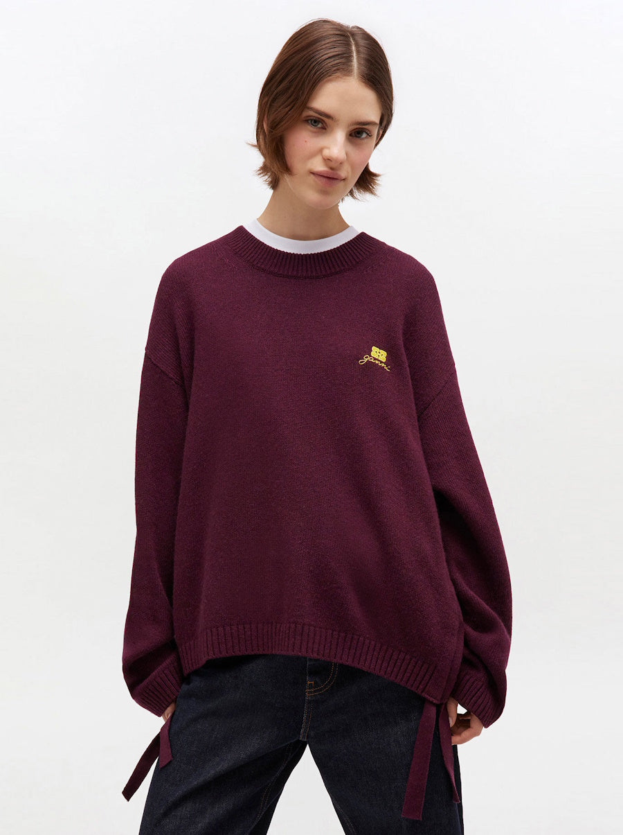 Wool Mix Oversized 0-Neck