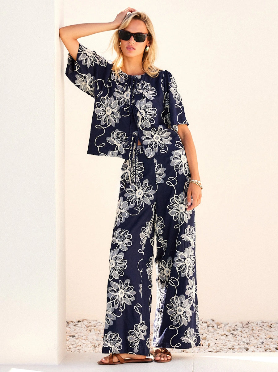 Adara Embroidered Pants