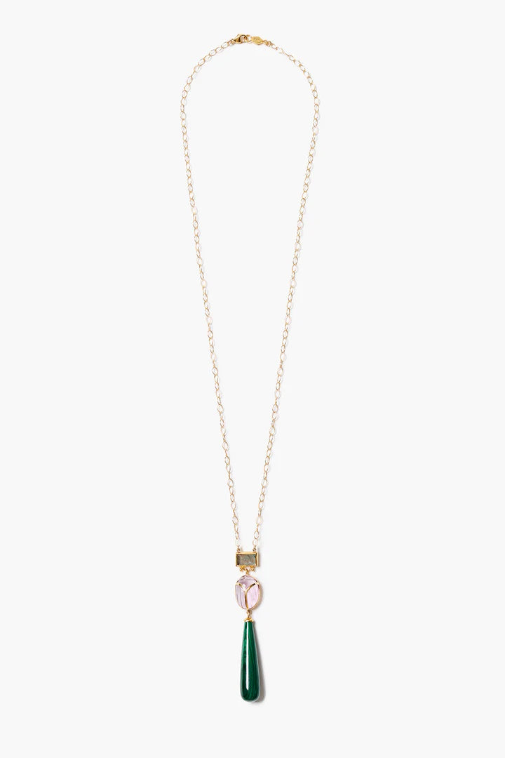 Scarab Drop Necklace