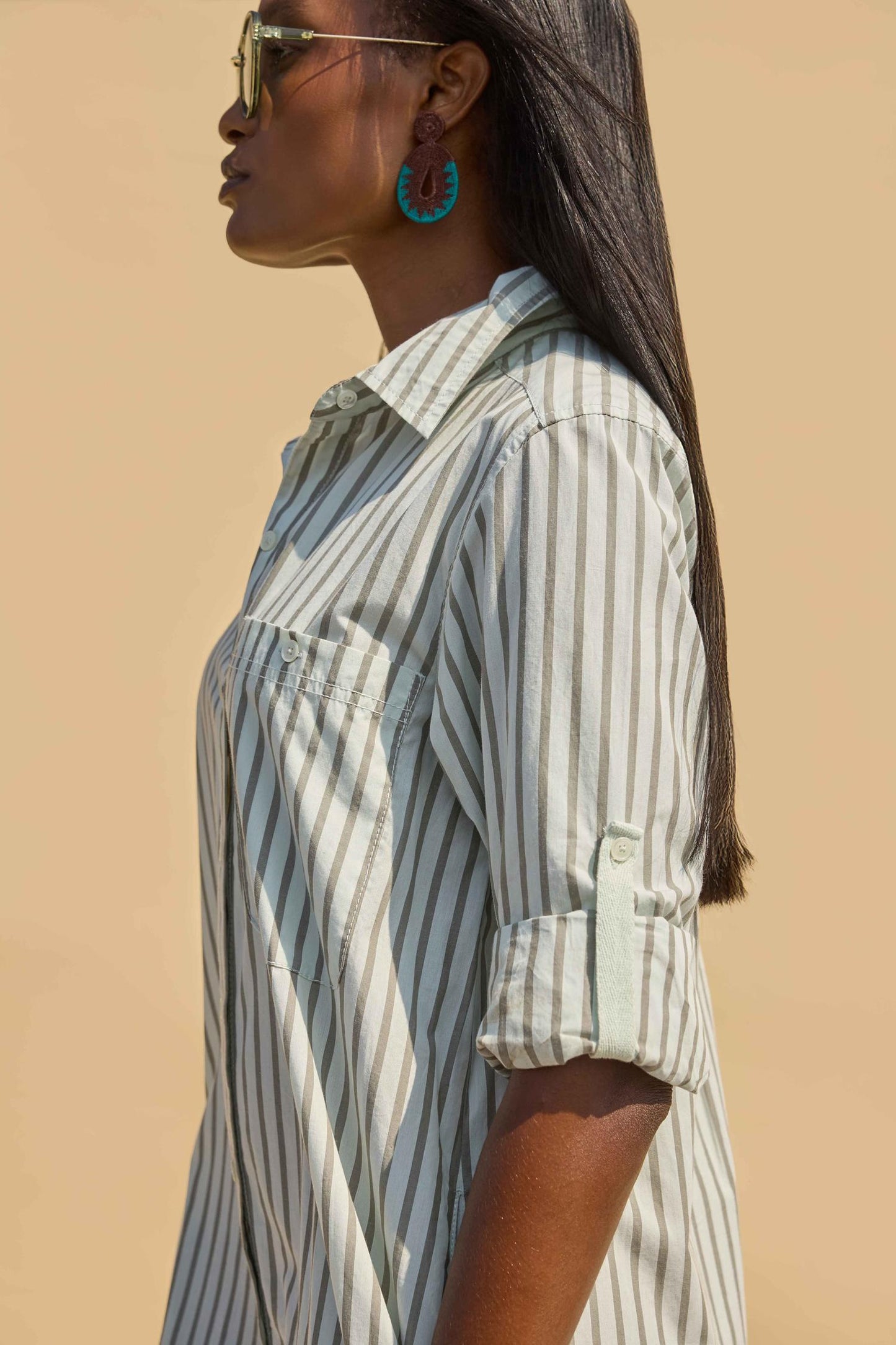 Striped Shirt Dress