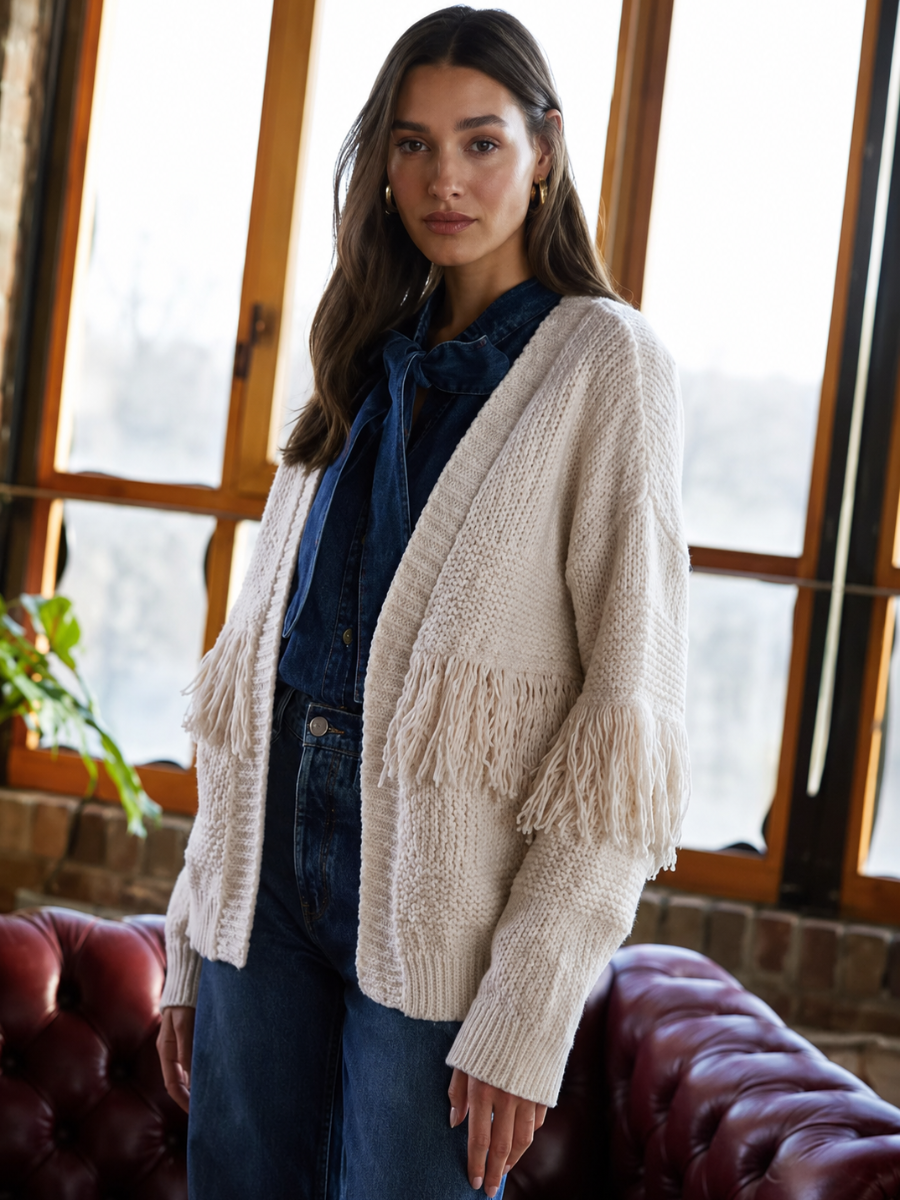 Fringe Oversized Cardigan