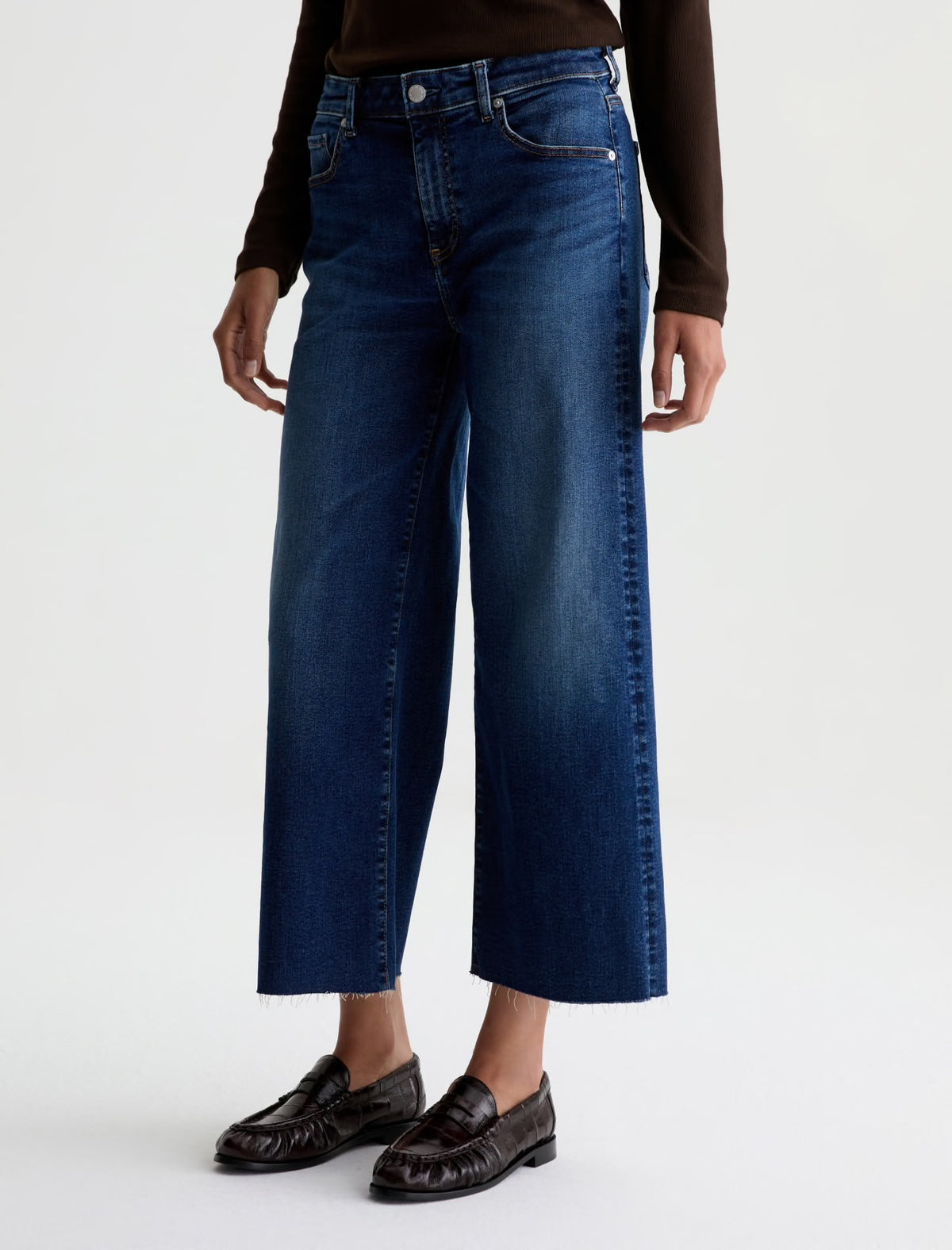 Saige Wide Leg Crop in HRDB