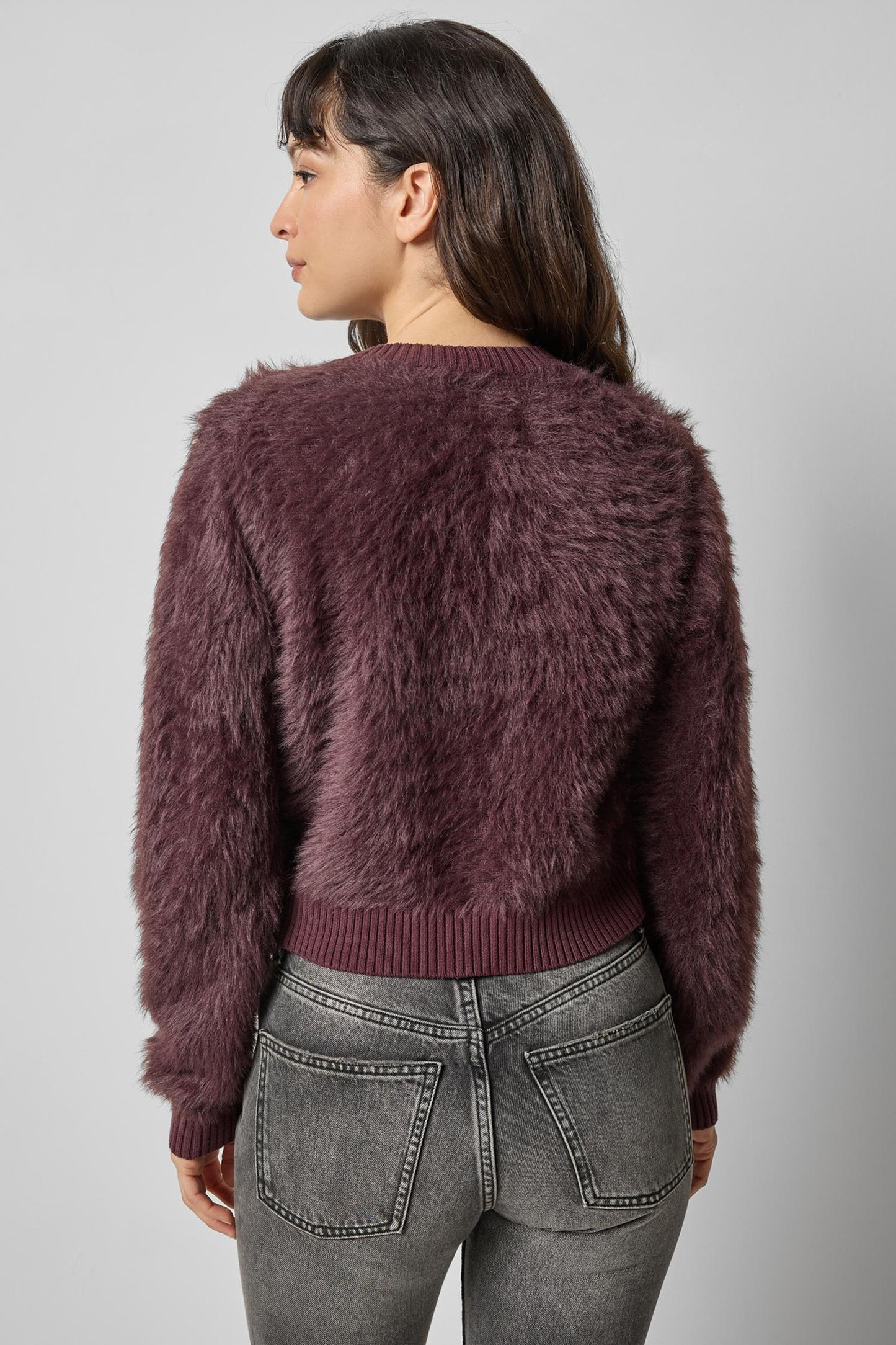 Brushed Crewneck Cardigan