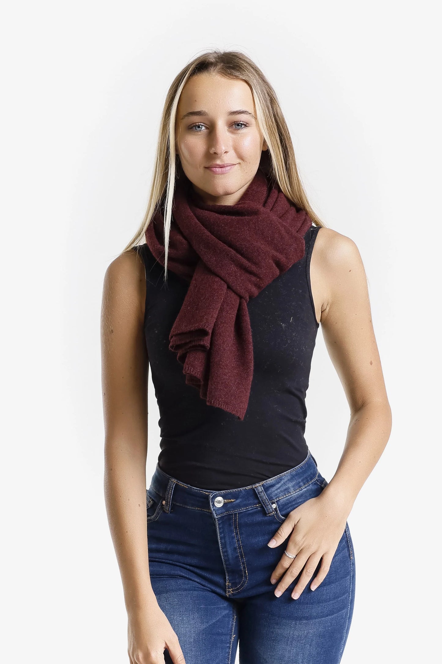 Cashmere Ruana - Eggplant