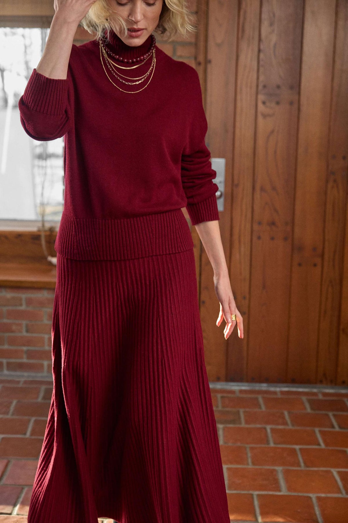 Flared Knit Skirt