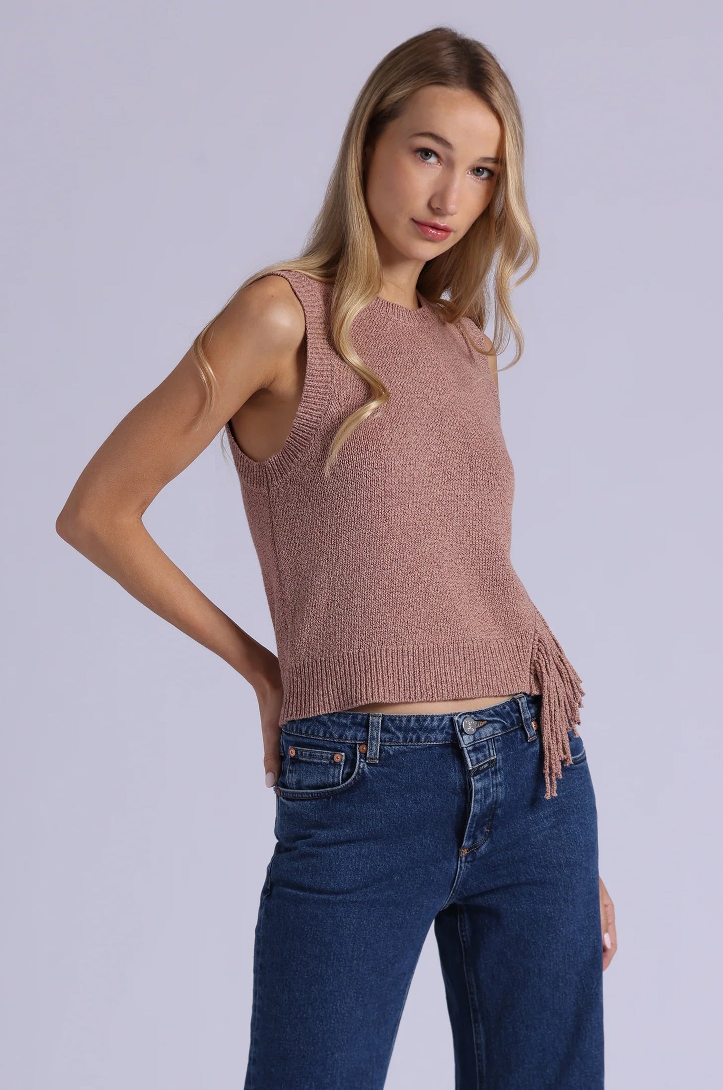 Sleeveless Crew Top